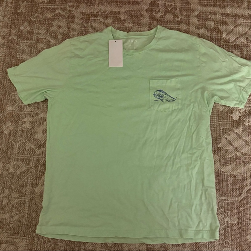 NWT HUK FISHING KC Mineral Wash Pocket t-shirt